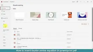 How to insert Fourier series equation in PowerPoint pdf