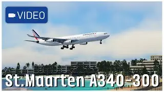 FREEWARE A340 with CFM FMOD | AFR498 to St. Maarten | X-Plane 12