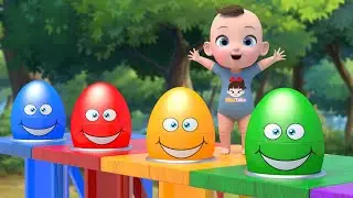 surprise eggs Head Shoulders Knees And Toes & Seven Steps Nursery Rhymes & Kids Songs | Kindergarten