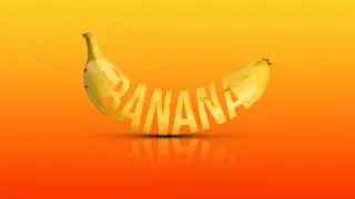 Banana Text Effect - Photoshop Editing Tutorial - Text Manipulation