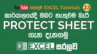 How to Protect a Sheet in Excel | Excel Sinhala Tutorials - 33