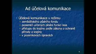 Právní režim pozemků sloužících dopravě