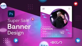 Lets Create Super Sale ⁒ Banner Design in #adobephotoshop