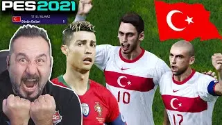 PORTEKİZ-TÜRKİYE MİLLİ MAÇ! C. RONALDO SÜÜÜUUSKUN! | PES 2021 A MİLLİ TAKIM MAÇI