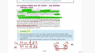 Activity 5.3 Class X Science Chapter 5 Periodic Classification of  elements