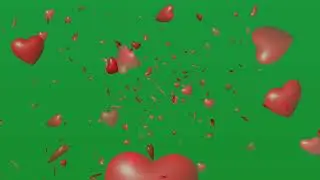 Green Screen || Particle Background Love & Heart Animation Effects