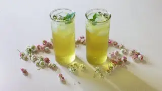 Backyard Foraging: Crafting a Cool Summer Drink with Freshly Picked Clover (V, VF, GF)