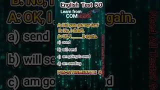 English Pre-Intermediate 5 Test 50      #EnlgishTests #EnglishGrammer