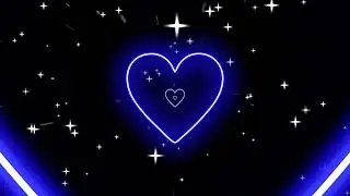 Heart Tunnel Background | Neon Lights Love Heart Tunnel💙Blue Heart Background HD particles