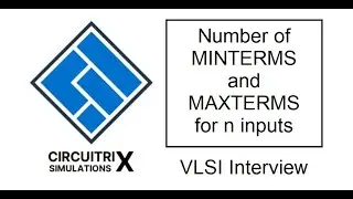 Number of minterms and maxterms for n input variables - VLSI