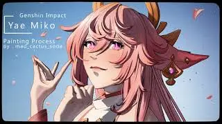 Genshin Impact : Yae Miko - Speed Painting Process [Cactus]