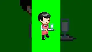 Green Screen Animated pixel 008 | #shorts #greenscreen