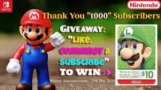 1000 Subscribers - Thank you | Giveaway - Nintendo eShop Gift Card