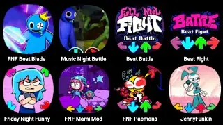 FNF Beat Blade, Music Night Battle, Beat Battle, Beat Fight, FNF Sky Mod, FNF Mami Mod, FNF Pacmans