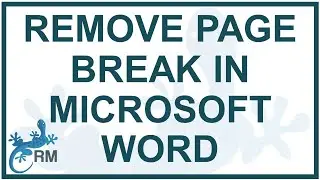 How to remove a page break in Microsoft Word