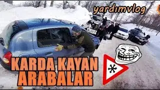 KARDA KAYAN ARABALAR - TROL KURTARMA ÇALIŞMASI :D