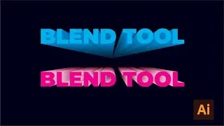 3D Blend Text Effect | Adobe Illustrator | Graphic Design