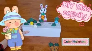 DIY Color Matching Activity for Kids | Memory Building Game | Bunny Matching Game | Learn Colors