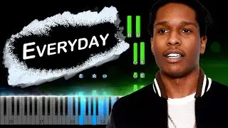 A$AP Rocky - Everyday ft. Rod Stewart, Miguel, Mark Ronson Piano Tutorial