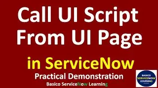 Call UI Script From UI Page || Practical Demonstration in ServiceNow Instance