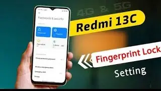 How to set fingerprint lock on Redmi 13C | Redmi 13C fingerprint lock/screen passcode/ face lock |