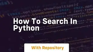 how to search in python