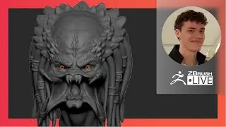 Organic Character & Creature Sculpting: Predator Movie Fan Art - Luc Tschopp - ZBrush 2021.6