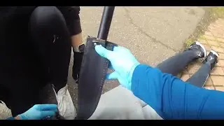 COPPERS! Get out of this place! - footage shows arrest of drug dealer found with machete