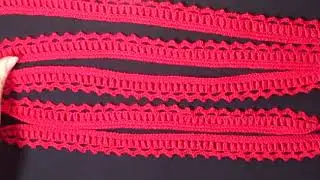 Lesson 11. Red dress. Long ribbon. Crochet. Irish lace.