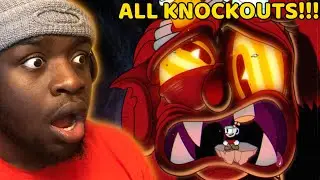 THESE BOSSES LOOK CRAZY!!!!! | Cuphead All Boss Knockouts REACTION!!!!