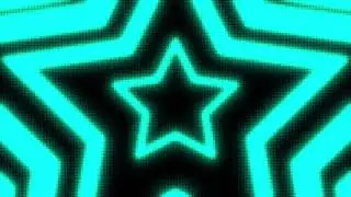 Black and Teal Y2k Neon LED Lights Star Background || 1 Hour Looped HD