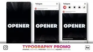 After Effects Template: Instagram Typography Promo + Free Font