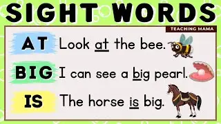 LETS READ! | SIGHT WORDS SENTENCES | AT, BIG, IS | PRACTICE READING ENGLISH | TEACHING MAMA