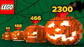 LEGO Halloween Pumpkins From 1 to 1100 Parts | Comparison