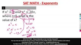 SAT Math - Exponents (#qst8)