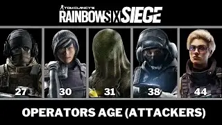 All OPERATOR AGES (Attack) - Rainbow Six Siege