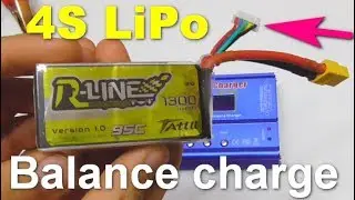 How to Balance Charge a 4S LiPo battery using iMax B6 charger (Tattu R-Line 1300mAh)