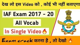 Previous Year Vocab 2017 - 2020 In single Video 🔥| Yagya Datt | airforce | nda | navy | coastguard 📚