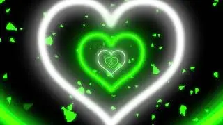 💚🎄 Green christmas background heart loop [LED LIGHTS] 🎄💚