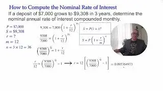 Finding the Nominal Rate of Interest