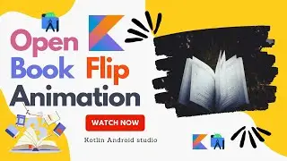 open book flip animation in android studio Kotlin #solutioncodeandroid /#androidstudiotutorial/book