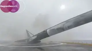 SpaceXs Falcon 9 rocket lands, then falls over and explodes