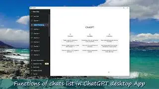 PyQt5 Programs | Functions(edit and delete) of chats list in ChatGPT desktop App(preview)