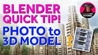 Blender QUICK TIP Tutorial | PHOTO to 3D MODEL | LeeDanielsART