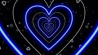 Romantic BLUE LOVE HEART TUNNEL LOOP 💙 1 HOUR TV wallpaper