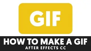 How to EXPORT a GIF in After Effects Tutorial - T032