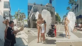 Reactions to a 7ft Goddess in Beverly Hills