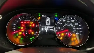 Nissan Qashqai Dashboard Test Mode. Diagnostic mode self test hidden menu warning lights