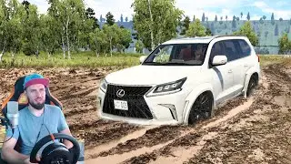 ПРОТЕСТИРОВАЛ LEXUS LX 570 на РОССИЙСКИХ ДОРОГАХ - Euro Truck Simulator 2 + РУЛЬ CAMMUS C5