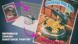 Garbage Pail Kid Livestream P2, Waffle IRA - ZBrush & Substance Painter!